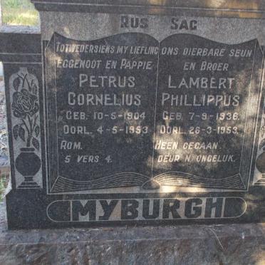 MYBURGH Petrus Cornelius 1904-1953 :: MYBURGH Lambert Phillippus 1936-1953