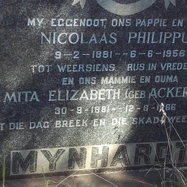 MYNHARDT Nicolaas Philippus 1881-1956 &amp; Mita Elizabeth ACKERMAN 1881-1966