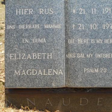 NAUDE Elizabeth Magdalena 1912-1971