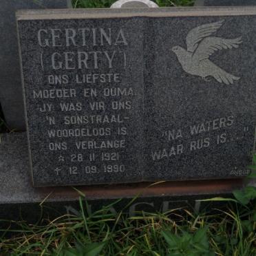 NAGEL Gertina 1921-1990