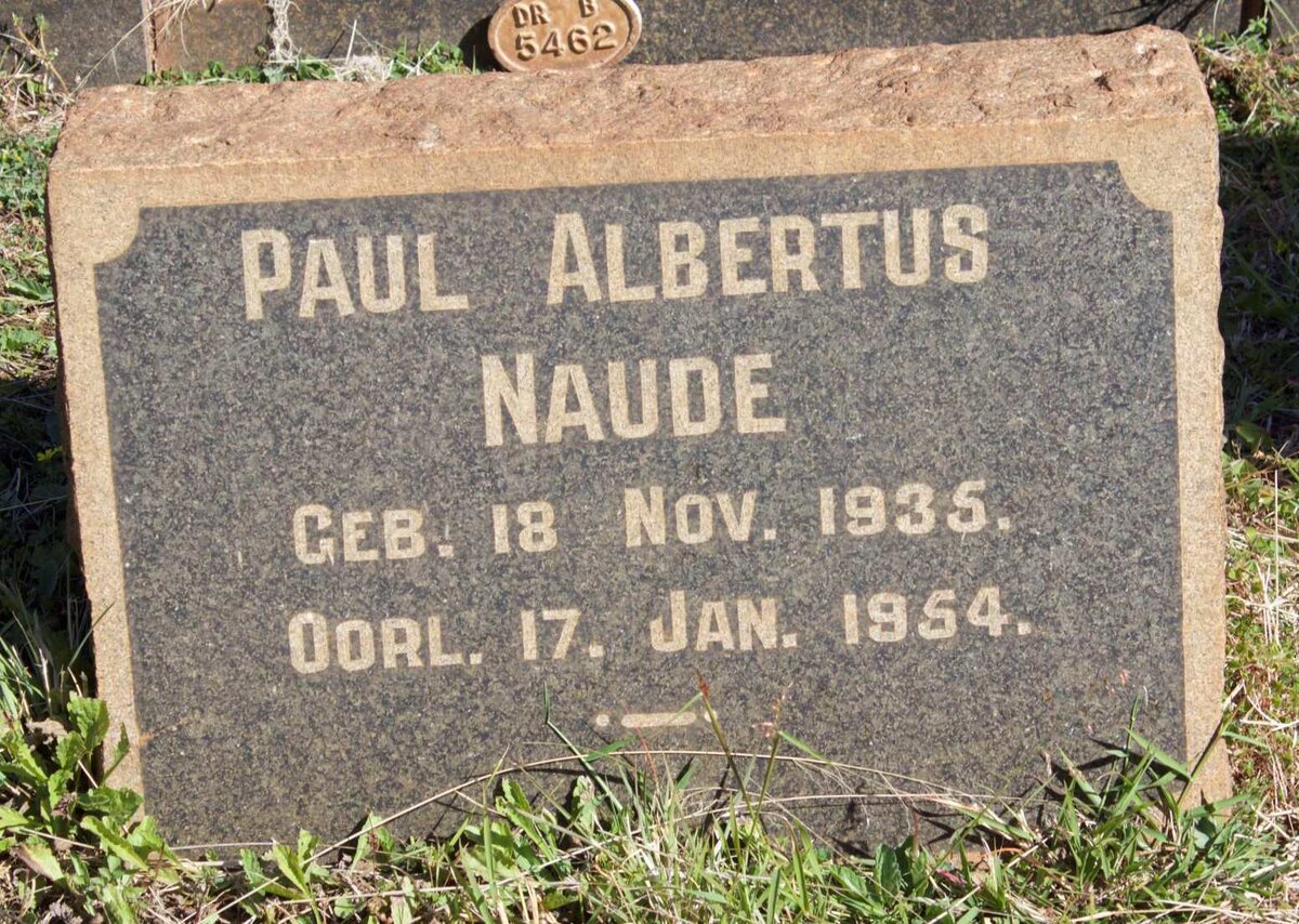 NAUDE Paul Albertus 1935-1954