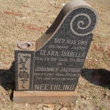 NEETHLING Johannes Jacobus 1907-1970 &amp; Clara Isabella 1911-1962