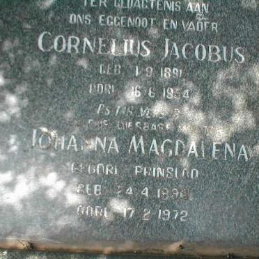 NEL Cornelius Jacobus 1891-1954 &amp; Johanna Magdalena PRINSLOO 189?-1972