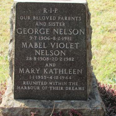 NELSON George 1906-1981 &amp; Mabel Violet 1908-1982 :: NELSON Mary Kathleen 1935-1944