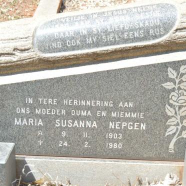 NEPGEN Maria Susanna 1903-1980