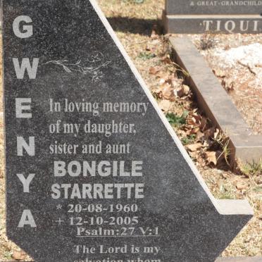 NGWENYA Bongile Starrette 1960-2005