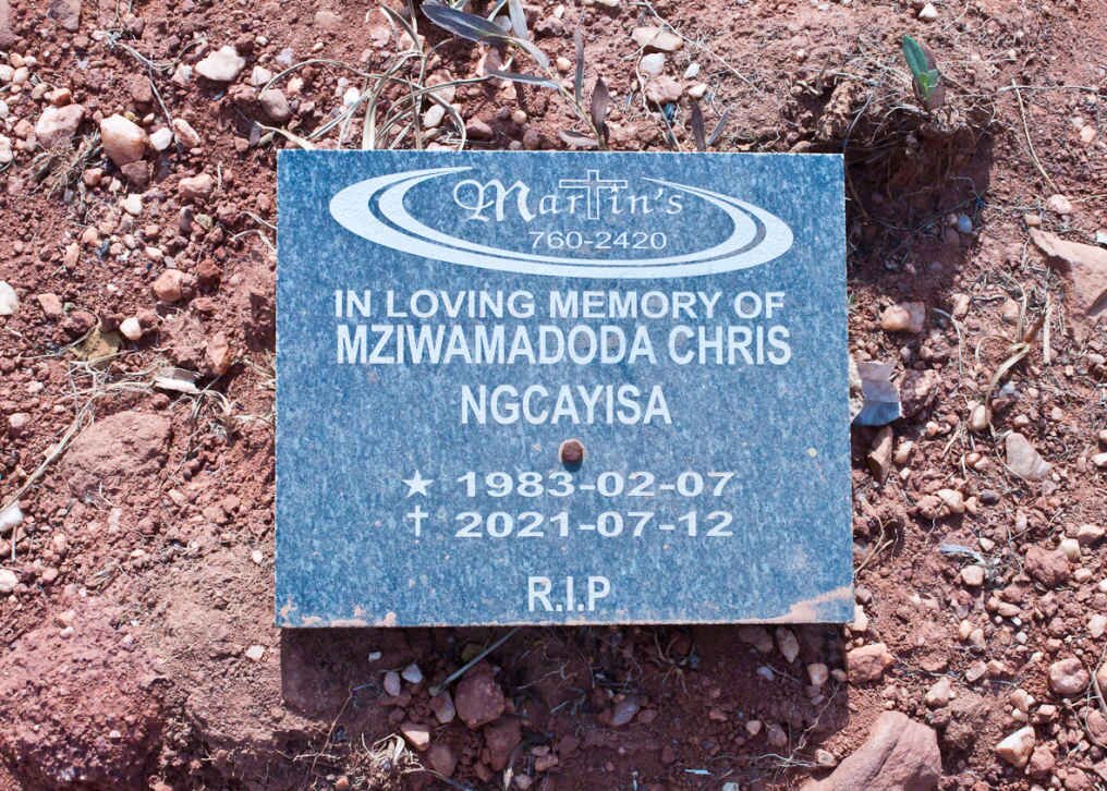NGCAYISA Mziwamadoda Chris 1983-2021
