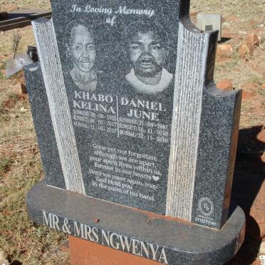 NGWENYA Daniel June 1947-2018 &amp; Khabo Kelina 1955-2017