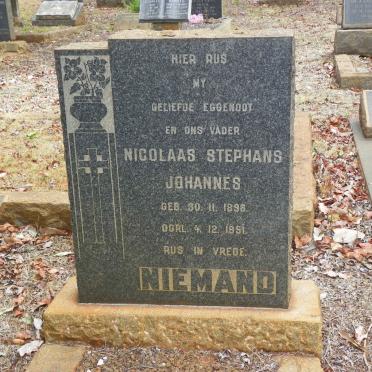 NIEMAND Nicolaas Stephans Johannes 1898-1951