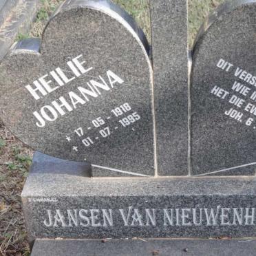 NIEUWENHUIZEN Heilie Johanna, Jansen van 1918-1995