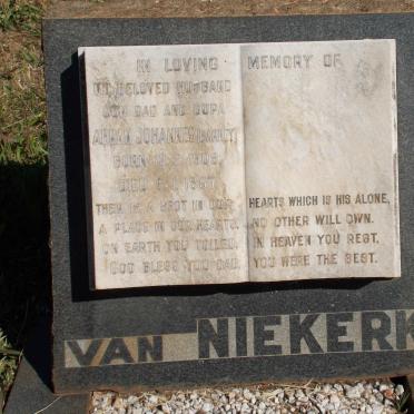 NIEKERK Abram Johannes, van 1908-1957