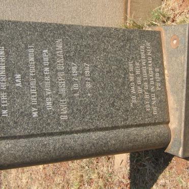 NIEKERK Daniel Joseph Benjamin, van 1907-1967