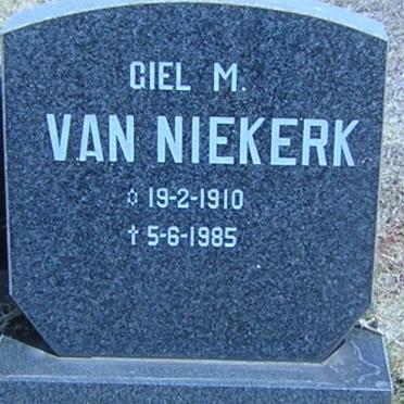 NIEKERK Giel M., van 1910-1985