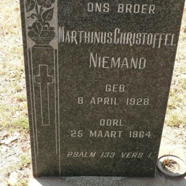 NIEMAND Marthinus Christoffel 1928-1964