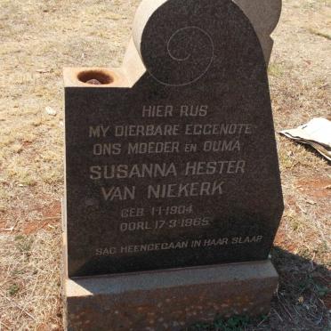 NIEKERK Susanna Hester, van 1904-1965