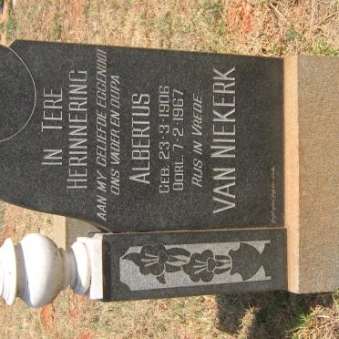 NIEKERK Albertus, van 1906-1967