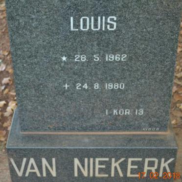 NIEKERK Louis, van 1962-1980
