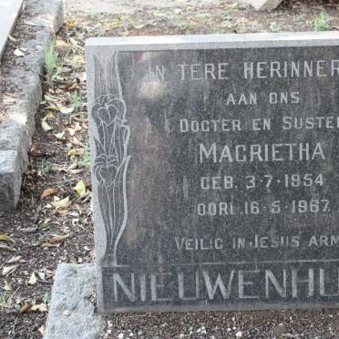 NIEUWENHUIS Magrietha 1954-1967