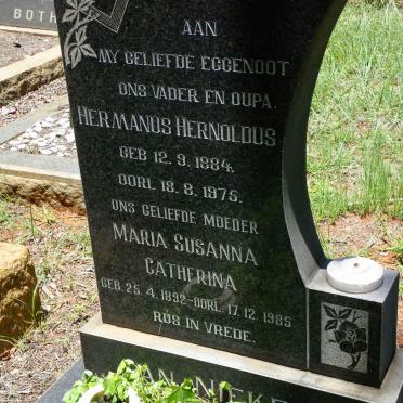 NIEKERK Hermanus Hernoldus, van 1884-1975 &amp; Maria Susanna Catherina 1892-1985