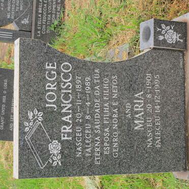 NUNES Jorge Francisco 1897-1989 &amp; Maria 1901-1995