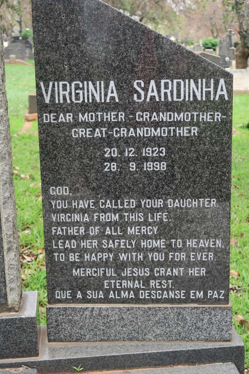 NUNES Antonio Gomes 1917-1991 &amp; Virginia Sardinha 1923-1998