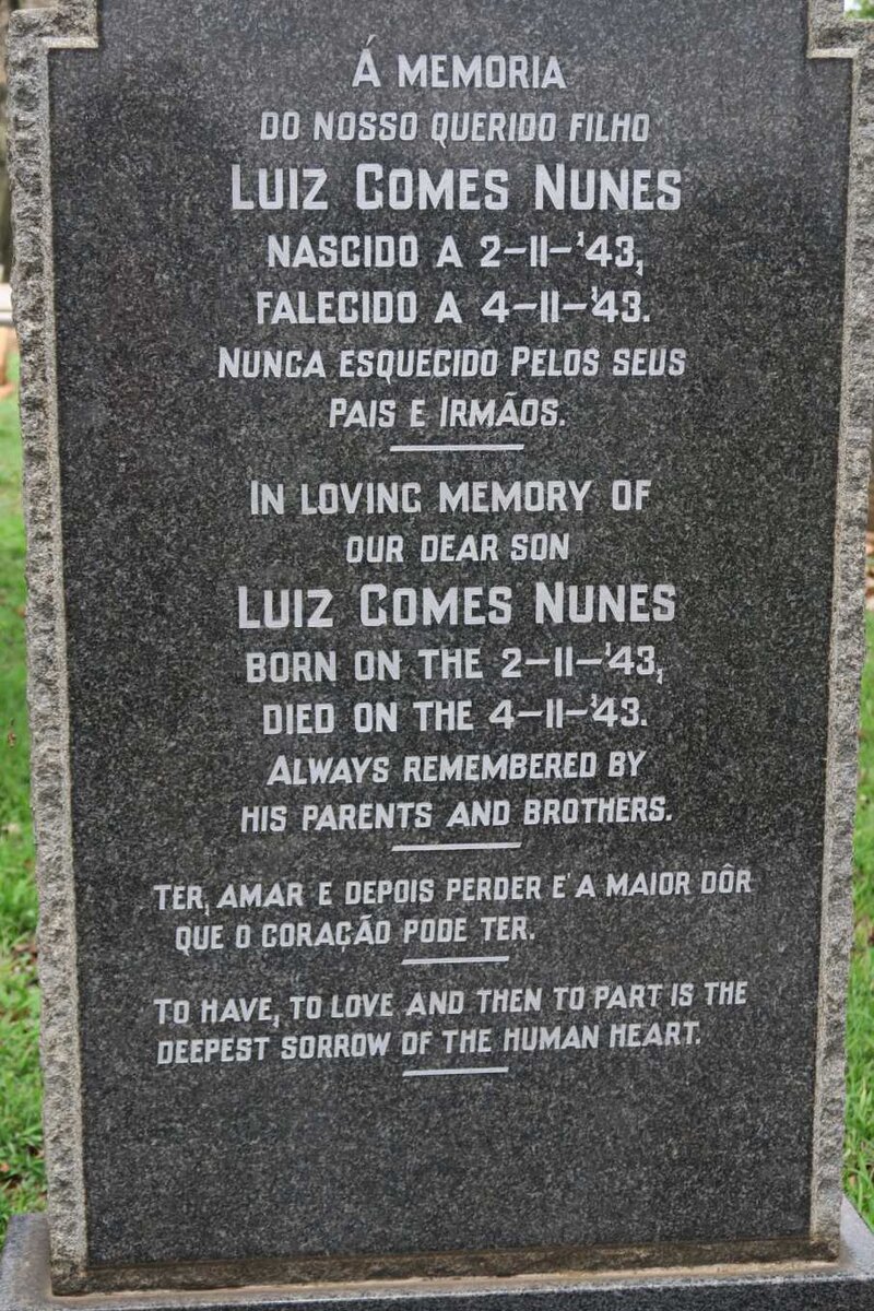 NUNES Antonio Gomes 1917-1991 &amp; Virginia Sardinha 1923-1998