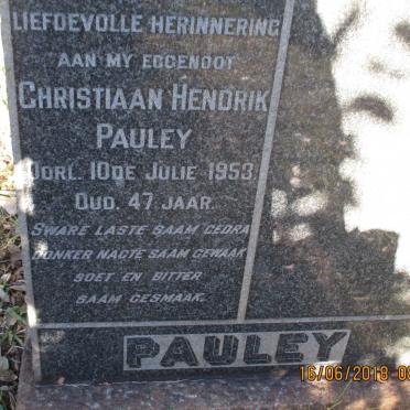 PAULEY Christiaan Hendrik -1953