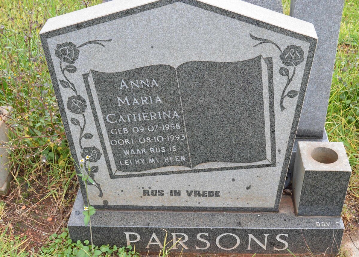 PARSONS Anna Maria Catherina 1958-1993