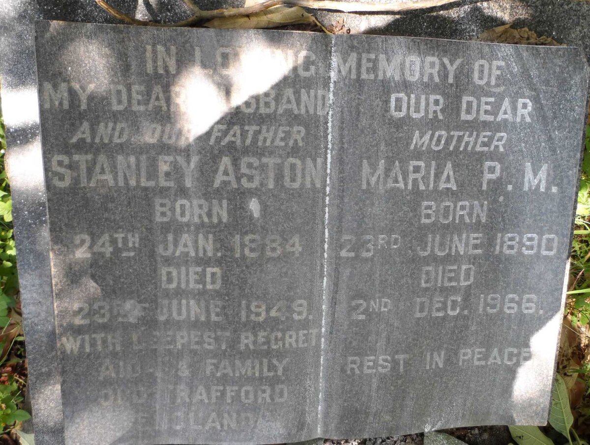 PARTINGTON Stanley Aston 1884-1949 &amp; Maria P.M. 1890-1966