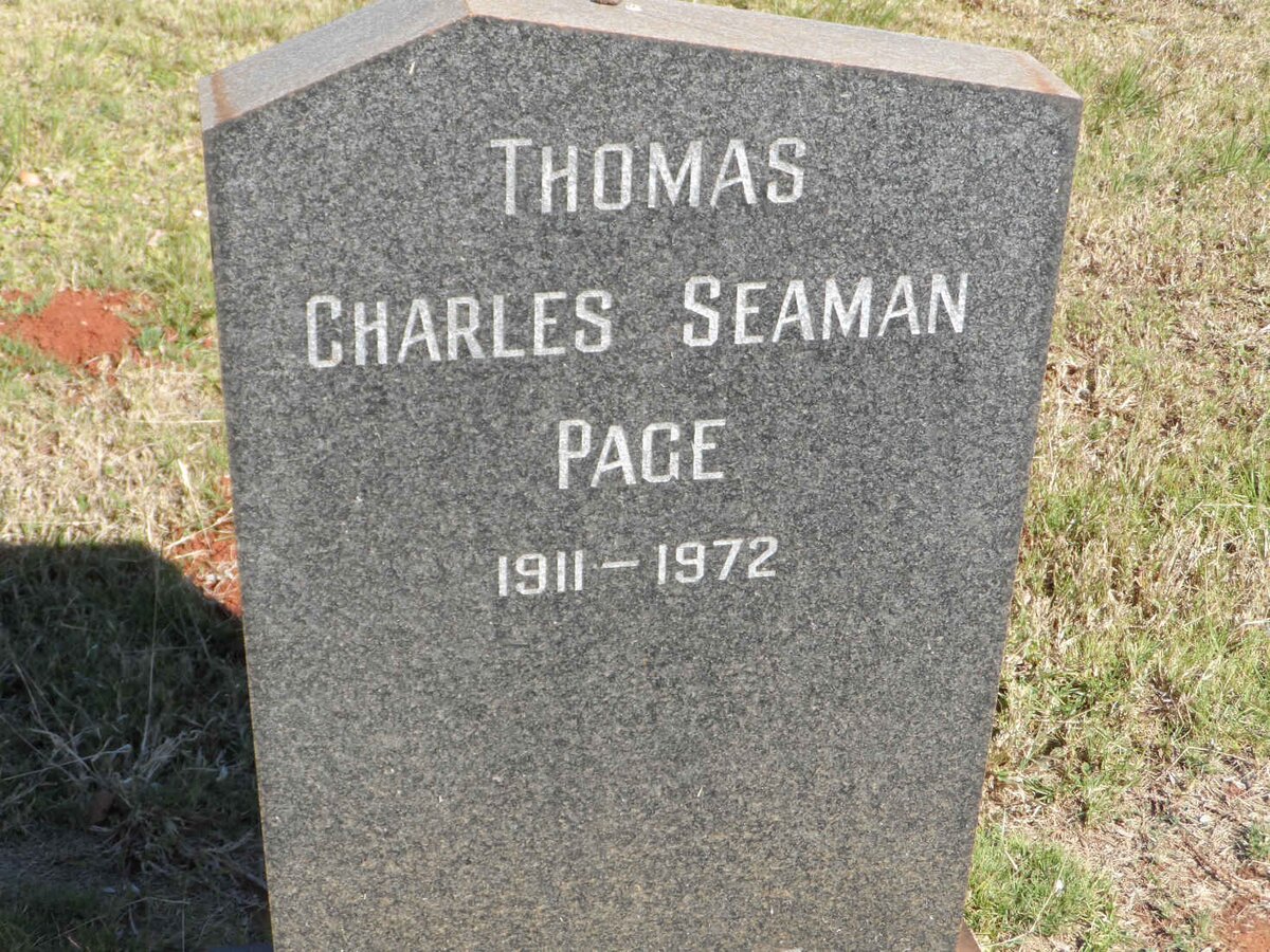 PAGE Thomas Charles Seaman  1911-1972