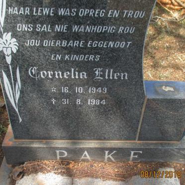 PAKE Cornelia Ellen 1949-1984
