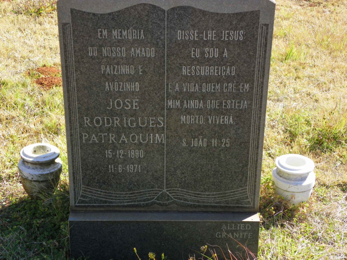 PATRAQUIM Jose Rodrigues 1891-1971