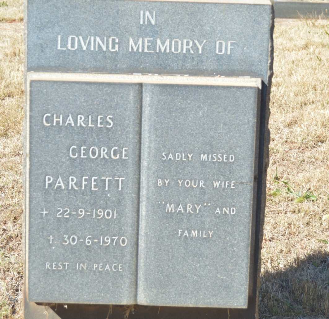 PARFETT Charles George 1901-1970