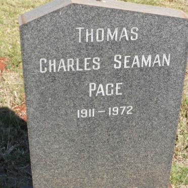 PAGE Thomas Charles Seaman  1911-1972