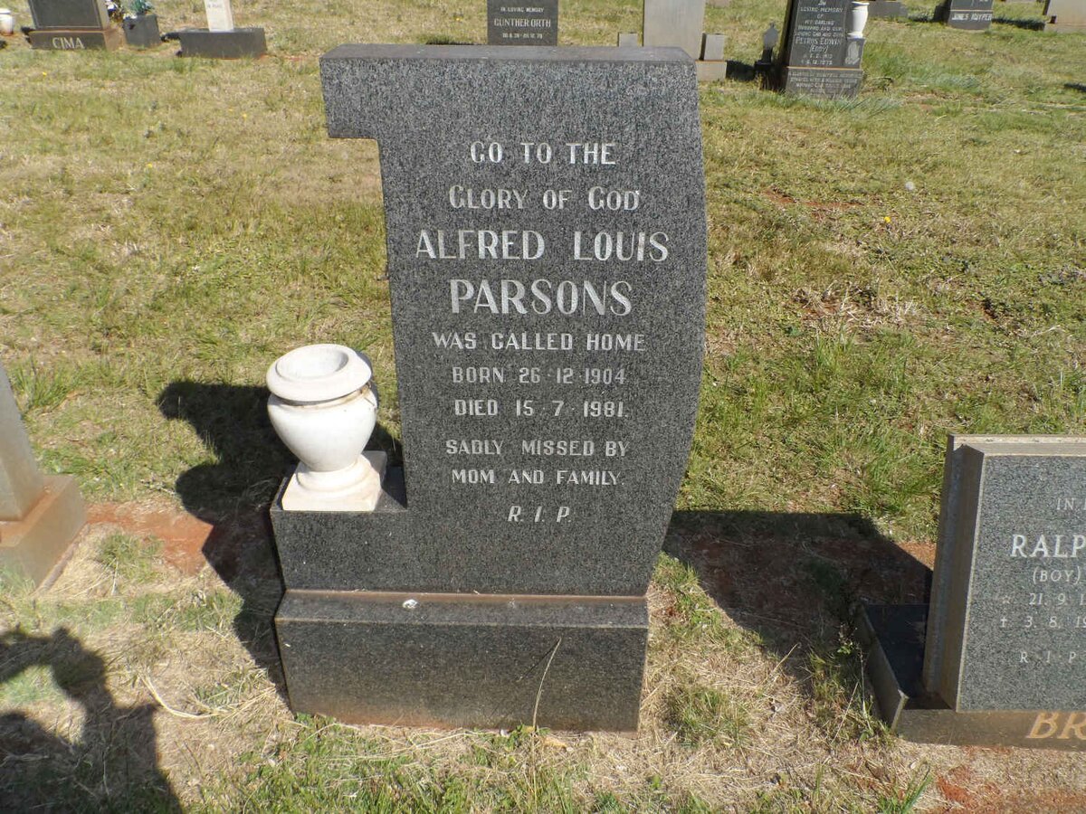 PARSONS Alfred Louis 1904-1981