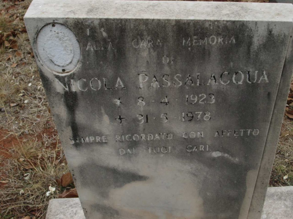 PASSALACQUA Nicola 1923-1978