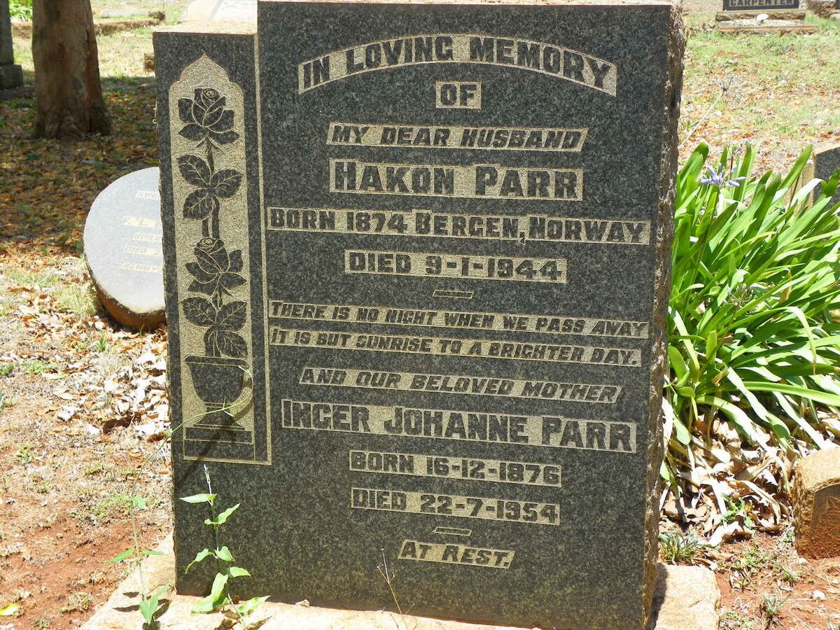 PARR Hakon 1874-1944 &amp; Inger Johanne 1876-1954