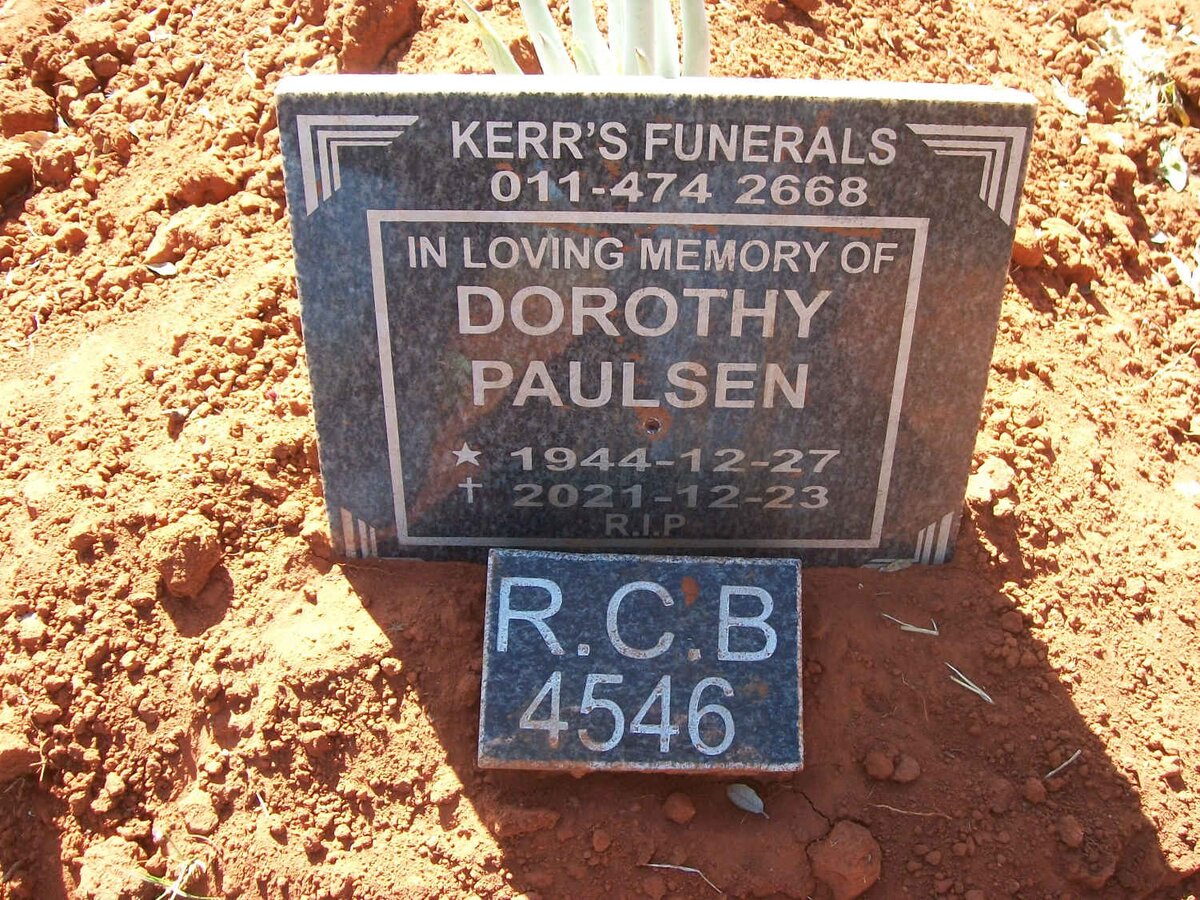 PAULSEN Dorothy 1944-2021