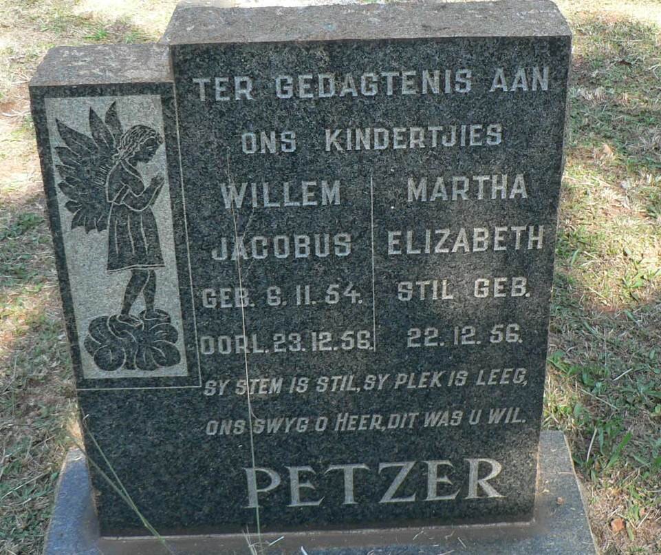 PETZER Willem Jacobus 1954-1956 :: PETZER Martha Elizabeth 1956-1956