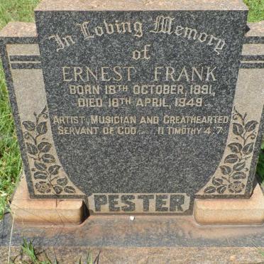 PESTER Ernest Frank 1891-1949
