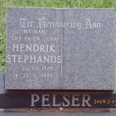 PELSER Hendrik Stephanus 1920-1985