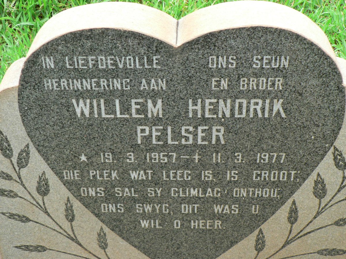 PELSER Willem Hendrik 1957-1977