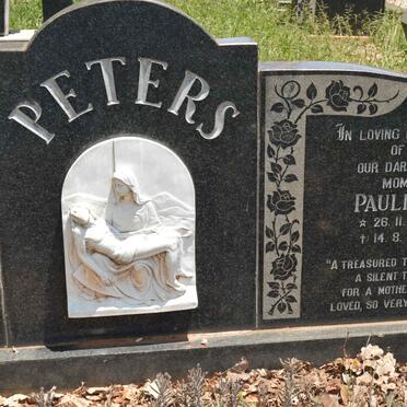 PETERS Fred George 1920-1972 &amp; Pauline 1926-1974