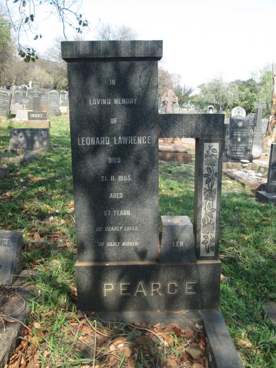 PEARCE Leonard Lawrence -1955