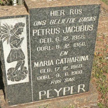 PEYPER Petrus Jacobus 1956-1956 :: PEYPER Maria Catharina 1958-1960