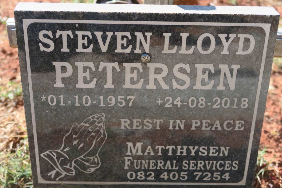 PETERSEN Steven Lloyd 1957-2018