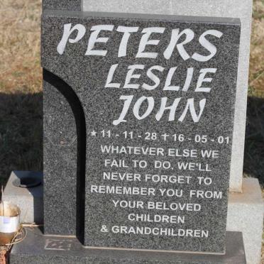 PETERS Leslie John 1928-2001