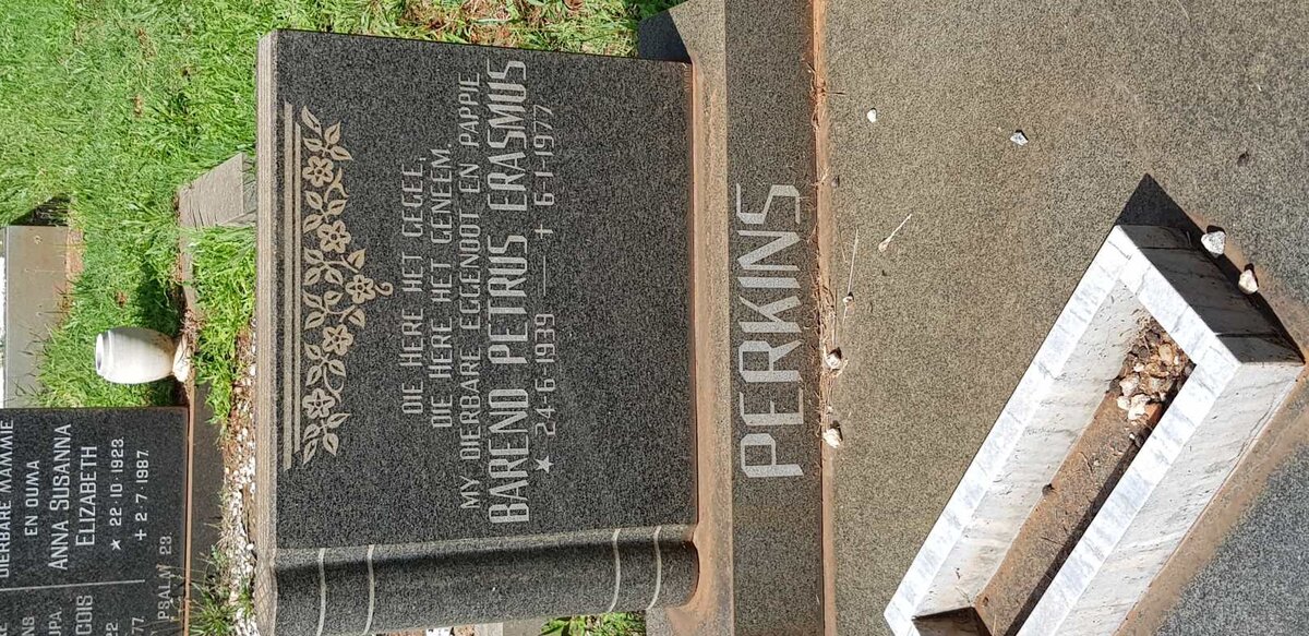 PERKINS Barend Petrus Erasmus 1939-1977