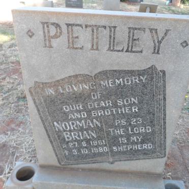 PETLEY Norman Brian 1961-1980