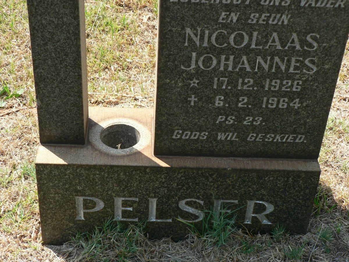 PELSER Nicolaas Johannes 1926-1964